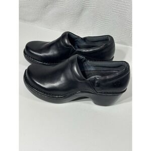 Ariat Clogs Womens Size 8.5 B Black Leather Loafers Slip On Casual Comfort Shoes
